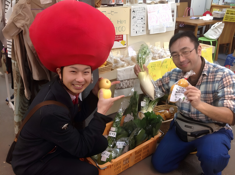 (左)りんご王子 & グリーンハウス大畑さん(右)