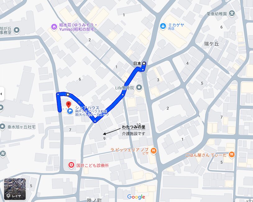 東方面からの車でのアクセス