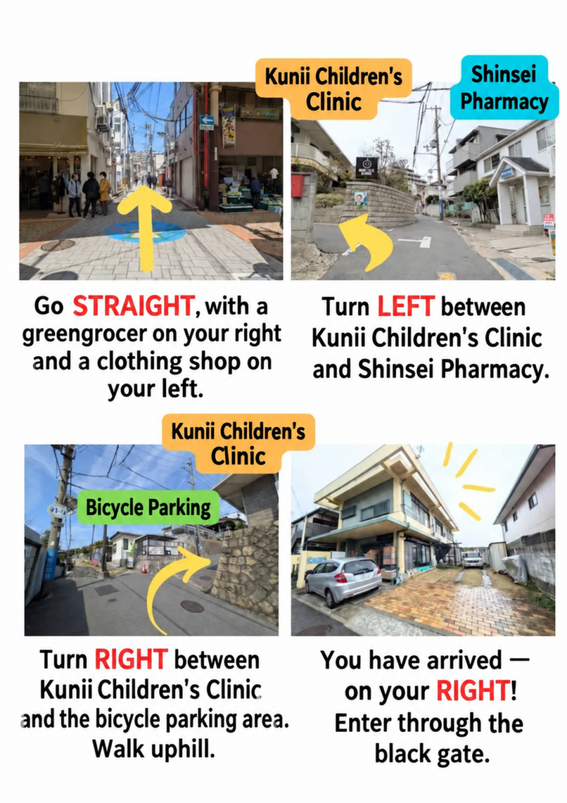 Walking directions from Tarumi Station West Exit to WARAI Organic — Part 2